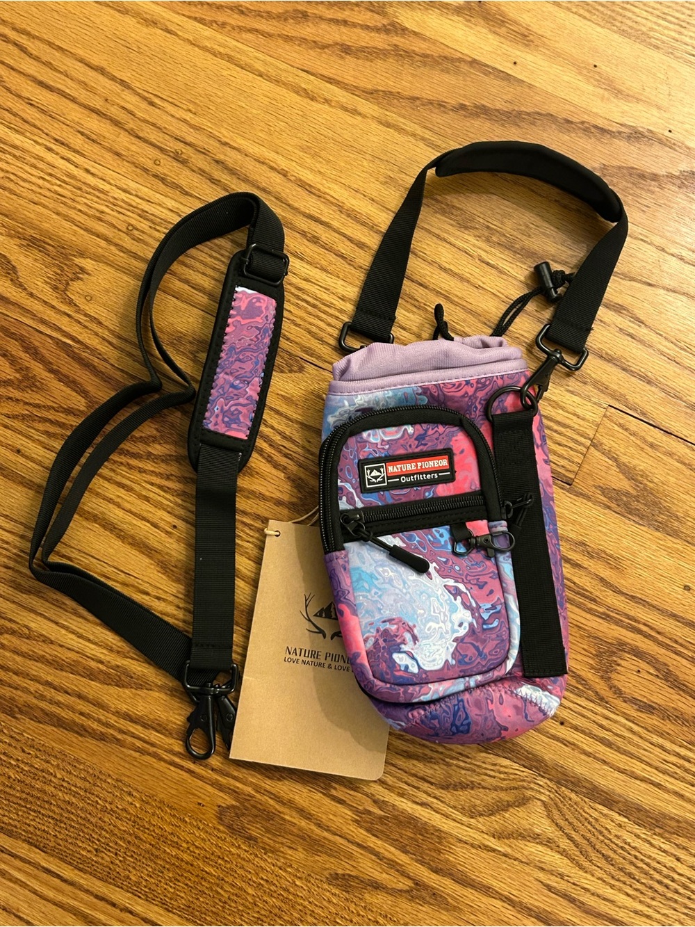 Nature Pioneor water bottle Crossbody Sling Bag holder - Picture 3 of 5